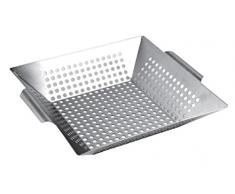 Dolcevita Bbq adwv Korb für Grill, Silber, 30 x 30 x 6 cm