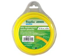 Riegolux 107637 Rasentrimmer, Nylon, rund, Gelb, 1,6 mm x 25 m