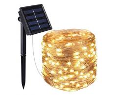 Lumi Jardin Solar-Lichterkette Micro Skinny Solar, 100 LEDs, 1200 cm, Kupfer, 1200