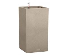 Lechuza CANTO Stone 30 high, Sandbeige, Hochwertiger Kunststoff, Inkl. Bewässerungssystem, Herausnehmbarer Pflanzeinsatz, Für Innen- und Außenbereich, 13601