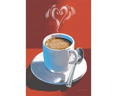Toland Home Garden Lächelndes Herz Kaffee, 31,8 x 45,7 cm, dekorativer Becher mit Java Joe Garten Flagge