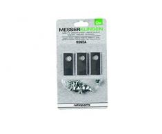 Ratioparts Set für Mähroboter (9 Messer + Schrauben) passend für Honda Rasenrobotermesser, Grau