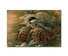 WGI-GALLERY WA-DDC-128 Wandbild December Dawn Chickadee