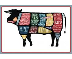 Schatzmix Metzger Teile Rind Metal Sign deko Sign Garten Blech