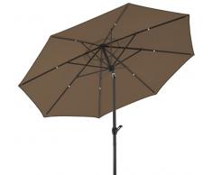 Schneider-Schirme rund Sonnenschirm Adria, 8-teilig, Mocca, 300 x 300 x 260 cm