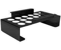 Rustler Gemüse Grillrost aus Karbonstahl in schwarz | Grillhalter für Paprika, Peperoni und Jalapenos | 24 x 16 x 7 cm | Chili Rack mit 18 Löchern