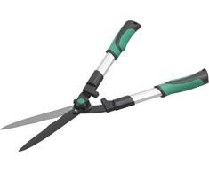 Meister Heckenschere - 2K-Griffe - Extra lange Schneide - Wellenschliff & Antihaft-Beschichtung - Zum Zurückschneiden von Heckenpflanzen/Buchsschere/Gartenschere/Beidhandschere / 9769400