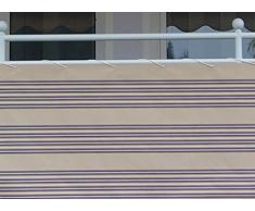 Angerer Balkonbespannung Dralon Nr. 8300, Braun/Beige, 90 cm hoch, Länge: 6 Meter