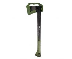 Ultranatura Universalaxt inkl. Klingenschutz, Länge ca. 71 cm, Profi-Axt zum Spalten mittelgroßer Holzscheite und Äste mit 30 cm und mehr Durchmesser, Farbe: schwarz-grün