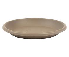 greemotion Blumentopfuntersetzer Taupe - Untersetzer Blumen mit 24 cm Durchmesser HÃ¶he 3,1 cm - PflanzkÃ¼bel Untersetzer aus Kunststoff - Pflanzenuntersetzer rund - Pflanzen Untertopf
