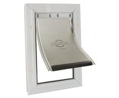 PetSafe Staywell Haustierklappe M, Aluminium Rahmen, mit Schließsystem, Robust - Isolierend, mittelgroße Hunde max. 18kg