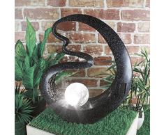 GardenKraft 16780 Solarbetriebenes Gartenornament Medusa | Kugelleuchte in Crackle-Optik |Dekorative Beleuchtung |Wetterfest | Automatik-Anschaltung | 45 x 30 cm