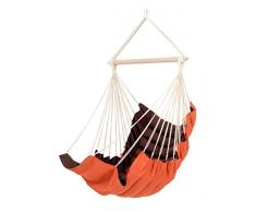AMAZONAS Extra bequemer Hängesessel California Terracotta weich gepolstert Stablänge 110 cm bis 150 kg zweifarbig Orange/Braun