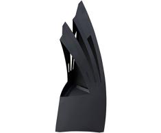 dobar 35432 Gartenofen, Großer Design GartenkaminSydney, Terrassenofen aus Metall Stahl, 48 x 41 x 110 cm, schwarz
