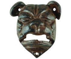 Esschert Design Flaschenöffner „Bulldogge“, aus dem Material „Gusseisen“, 7,5 x 5,1 x 8,9 cm