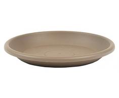 greemotion Blumentopfuntersetzer Taupe - Untersetzer Blumen mit 58 cm Durchmesser Höhe 8,1 cm - Pflanzkübel Untersetzer aus Kunststoff - Pflanzenuntersetzer rund - Pflanzen-Untertopf