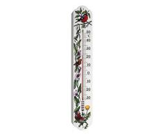 TFA Dostmann Innen- und Außenthermometer, Rotkelchen- / Schmetterlingsdesign
