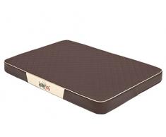 HobbyDog XLMPRBKZ6 Hundematratze Hundebett Hundesofa Hundekorb Codurastoff mit Kunstleder, XL, 120 x 80 x 8 cm, braun