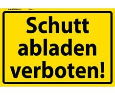Schutt abladen verboten! Warnschild Metal Sign deko Schild Blech Garten