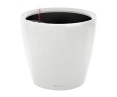 Lechuza 16100 CLASSICO Premium LS 50 Herausnehmbarer Pflanzeinsatz mit patentiertem Griffrahmen, Weiß Hochglanz, Hochwertiger Kunststoff, Inkl. Bewässerungssystem, Für Innenraumbegrünung