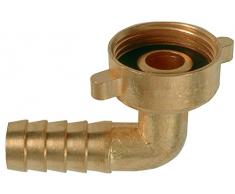 Cornat Winkelverschraubung 90° IG 3/4 für Wasserhähne mit AG 3/4 plus Wasserschläuche 1/2, Messing / Garten Bewässerung / FLOR92400