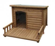 Kerbl Hundehütte mit Terrasse, 113 x 127 x 83 cm