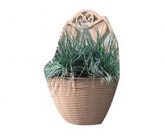 Bama Mauro Blumentopf Gerla, Kunstharz, 32 x 16 x 42,5 cm, weiß