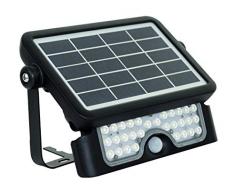 LUCECO leistungsstarker 5W LED Solar Flutlichtstrahler, 550lm, 4000K, IP65-geschützt, 1 Bewegungsmelder, LEXSF6B40-01