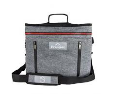 Freshore Collapsible Travel Große tragbare isolierte Faltbare Kühler Fach Thermotasche - Mahlzeit Prep Große Lunchbox Rucksack Picknick Auto Tote mit verstellbaren Riemen (dunkelgrau)