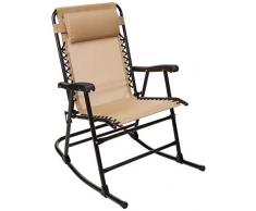 AmazonBasics - Faltbarer Schaukelstuhl - Beige