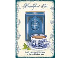 Schatzmix Classic Breakfast Tea frühstucks Tee Metal Sign deko Sign Garten Blech