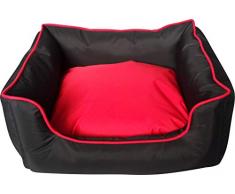 Classic Pet Products Hundebett, rechteckig, wasserdicht, Größe S, Schwarz/Rot