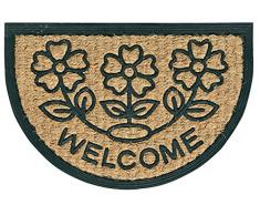 Verdemax 5444 Halbrunde Fußmatte, Braun