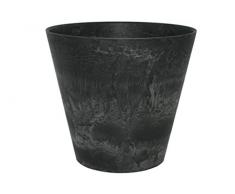 Artstone Pflanzgefäß Pflanzkübel Claire, frostbeständig und leichtgewichtig, Schwarz, 47x47cm