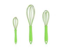 KOCHBLUME Schneebesen-Set aus Silikon hitzebeständig 3tlg.