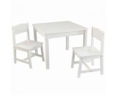 KidKraft Kindertisch mit zwei Stühlen Weiß Holz 21201
