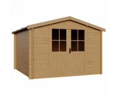 vidaXL 28 mm 3,1 x 3 m Gartenhaus Blockhaus Massivholz