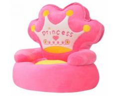 vidaXL Plüsch-Kindersessel Prinzessin Rosa