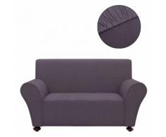 vidaXL Sofahusse Sofabezug Stretchhusse Anthrazit Polyester-Jersey