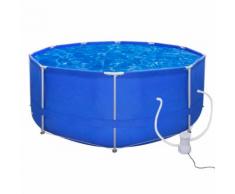 vidaXL Schwimmbad Pool Schwimmbecken 367 x 122 cm + Pumpe