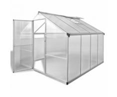 vidaXL Verstärktes Gewächshaus Aluminium 6,05 m²