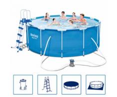 Bestway Stahl Pro Schwimmbad Set Stahlrahmen Rund 366x122 cm 56420
