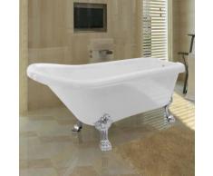vidaXL Freistehende Badewanne Klassisch Acryl inkl. Ab-/Überlauf