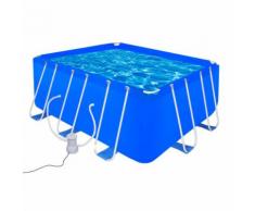 vidaXL Schwimmbad Set Rechteckig 8870 L + Filterpumpe