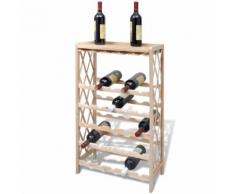 vidaXL Holz Weinregal für 25 Flaschen