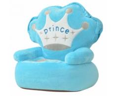 vidaXL Plüsch-Kindersessel Prinz Blau