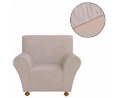 vidaXL Sofahusse Stretchhusse Sofabezug Beige Polyester Jersey