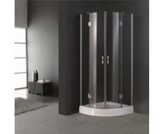 vidaXL Duschkabine Runddusche Viertelkreis 80 x 205 cm