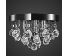 vidaXL Kronleuchter Deckenleuchte Kristall Design Lüster Chrom