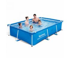 Bestway Steel Pro Schwimmbad eckig Pool 259x170x61cm Stahlrahmen 56403